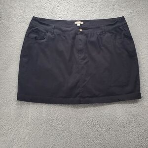 Woman Within Skort Womens Plus Size 28W Black
